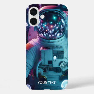 Fantasie Niedlicher Astronautenquellenraum iPhone 16 Plus Hülle