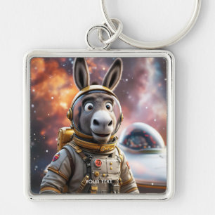 Fantasie Niedlicher Donkey Astronautenraum Schlüsselanhänger