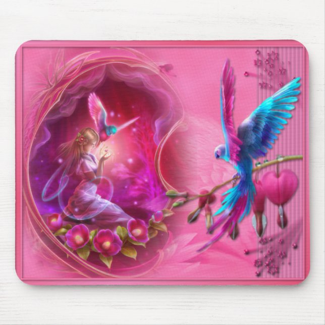 Fantasie-Papagei - Mousepad (Vorne)