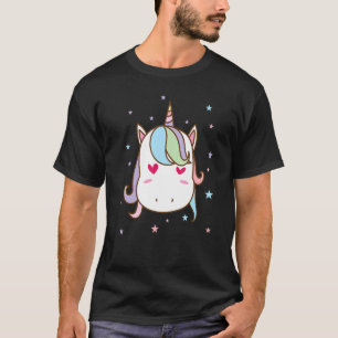 Fantasie-Pferd Einhorn mit Herz-Augen T-Shirt