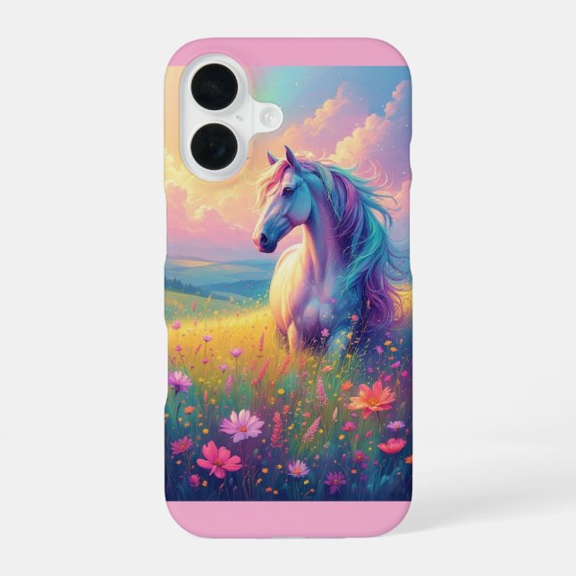 Fantasie-Pferd iPhone 16 Hülle (Rückseite)