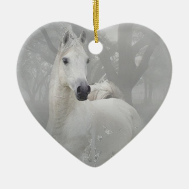 Fantasie-Pferd Keramikornament (Vorne)