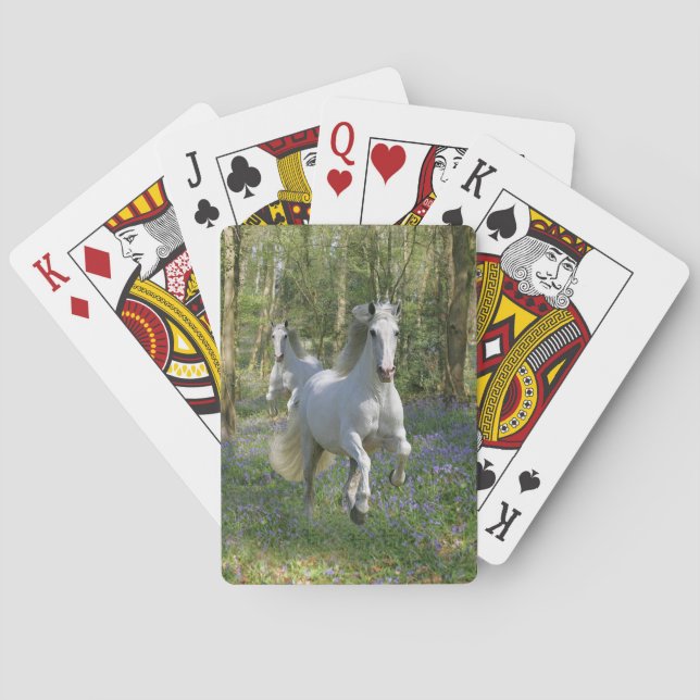 Fantasie-Pferde: Bluebell-Holz Spielkarten (Rückseite)