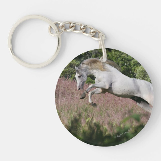 Fantasie-Pferde: Frühlings-Galopp Schlüsselanhänger (Vorderseite)