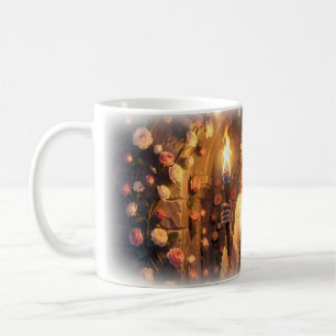 Fantasie-Rosengarten-Schlosse-Fackelträger-Tasse Kaffeetasse
