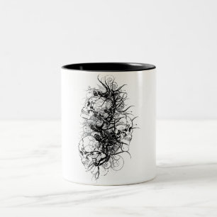 Fantasie-Schädel Zweifarbige Tasse