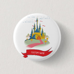 Fantasie-Schloss mit individuellem Text Button