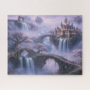 Fantasie-Schloss Surreal Landschaft Lavendelblau