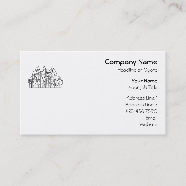 Fantasie-Schloss Visitenkarte (Vorderseite)