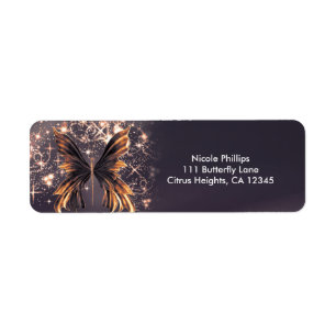 Fantasie Schmetterling Gold Glanz