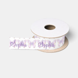 Fantasie-Schmetterlings-personalisierter Satin 1,5 Satinband