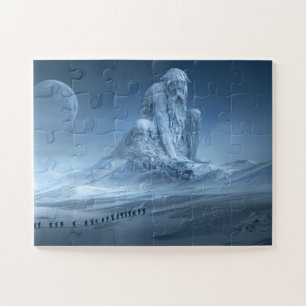 Fantasie-Schnee-Eismann-Skulptur-Puzzle