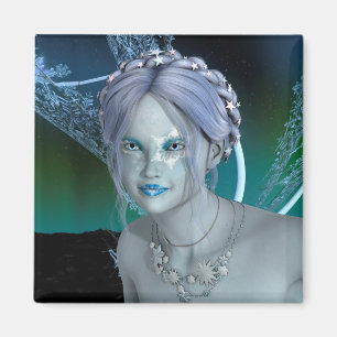 Fantasie-Schnee-Fee Magnet