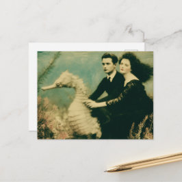 Fantasie-Seepferdchen-Reise Postkarte