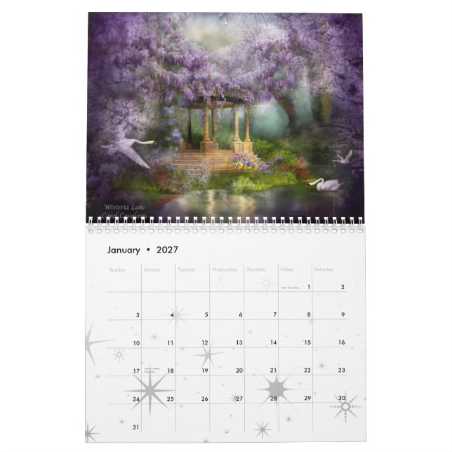 Fantasie setzt Kalender 2010 (Jan 2027)