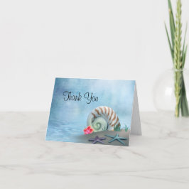Fantasie-Strand-Hochzeit-Dankeskarten Dankeskarte