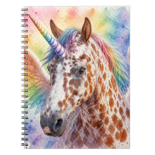 Fantasie Surreal Appaloosa Einhorn Pegasus Notizblock