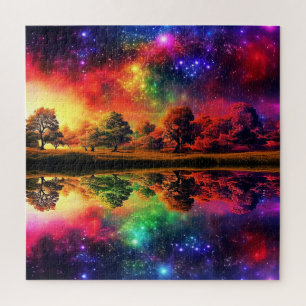 Fantasie Surreale Farbige Landschaft 