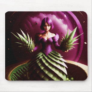 Fantasie-Szene mit Ananas-Mädchen Mousepad