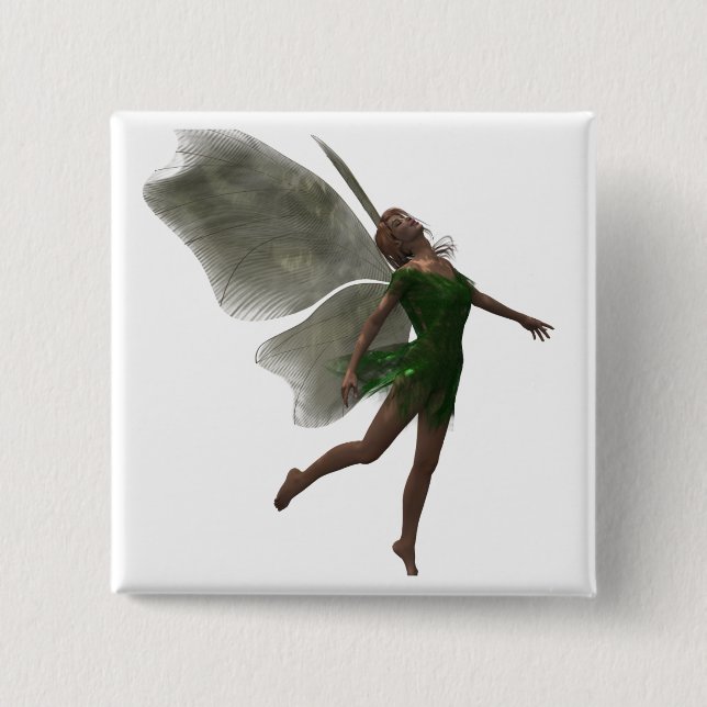 Fantasie-Tanzen-Waldfeenhafte Feen-Frau Button (Vorderseite)