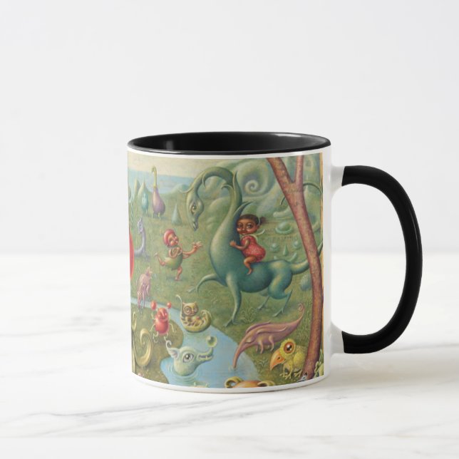 Fantasie-Tasse: Erdbeermädchen-Träumen Tasse (Rechts)