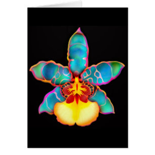 Fantasie-tropische Orchideen-Karte