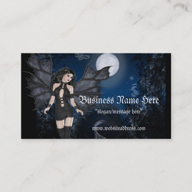Fantasie-Vampirs-dunkle Engels-Visitenkarten Visitenkarte (Vorderseite)