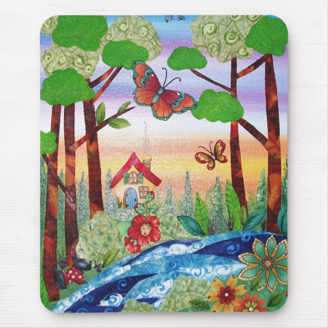 Fantasie-Wald Mousepad (Vorne)