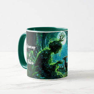 Fantasie-Waldgöttin und sanfte Hirschkunst Tasse
