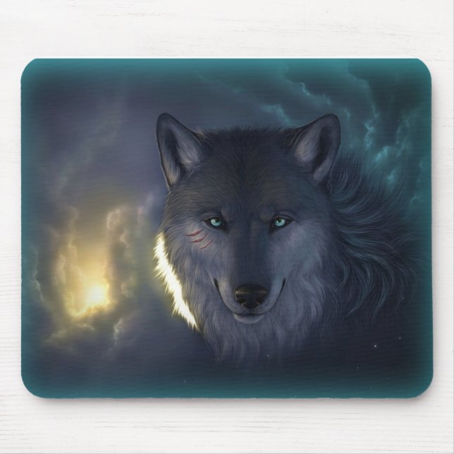 Fantasie-Wolf Mousepad (Vorne)