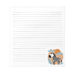 Fantasie-Zebra skandinavisch inspiriert Notizblock