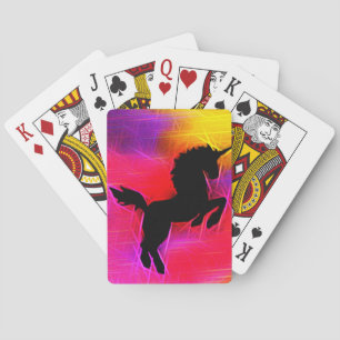 Fantasiebeleuchtungshimmel Einhorn-Spielkarten Spielkarten