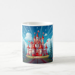 Fantasiebild eines Lebkuchenschlosses Kaffeetasse