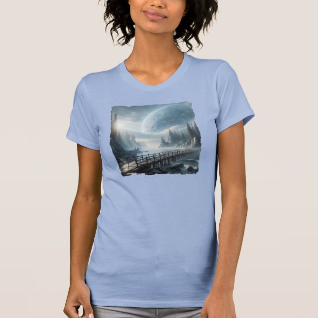 Fantasiebild eines riesigen Mondes in einer miessi T-Shirt (Vorderseite)
