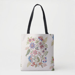 Fantasieblumen im retro, vintage, jakobinischen St Tasche