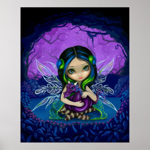 Fantasiedrache Dragonling Gartens 2 feenhafter Poster