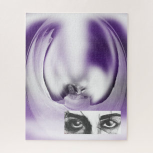 Fantasiefrau und Augen lila Kunst