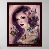 Fantasiefrauen mit Katze von Renee Lavoie