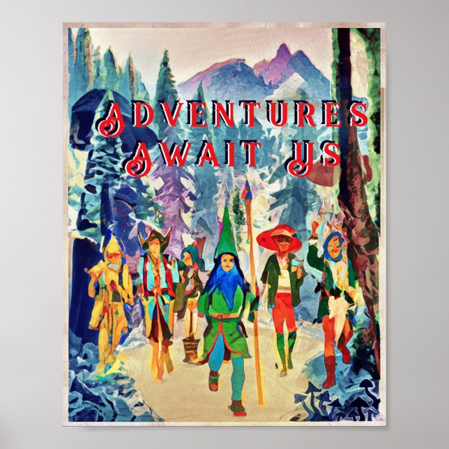 Fantasiefreunde auf dem März, fügen Sie Ihren Text Poster (Vorne)