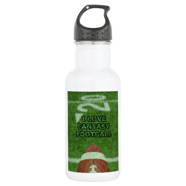 Fantasiefußball Edelstahlflasche (Vorderseite)