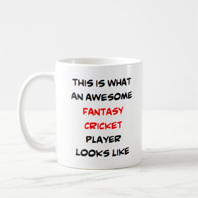 Fantasiekricket-Player, phantastisch Kaffeetasse (Links)