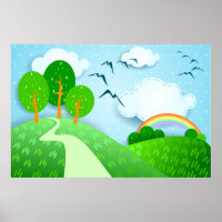 Fantasielandschaft, Poster