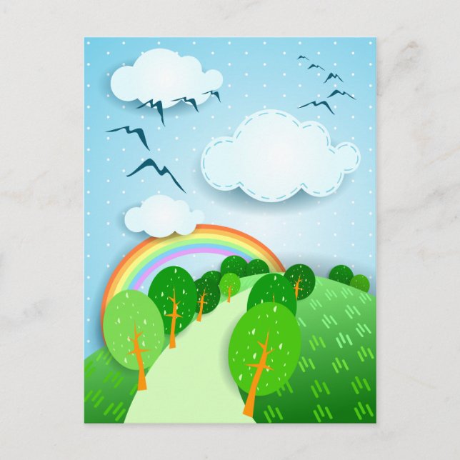 Fantasielandschaft, Postkarte (Vorderseite)