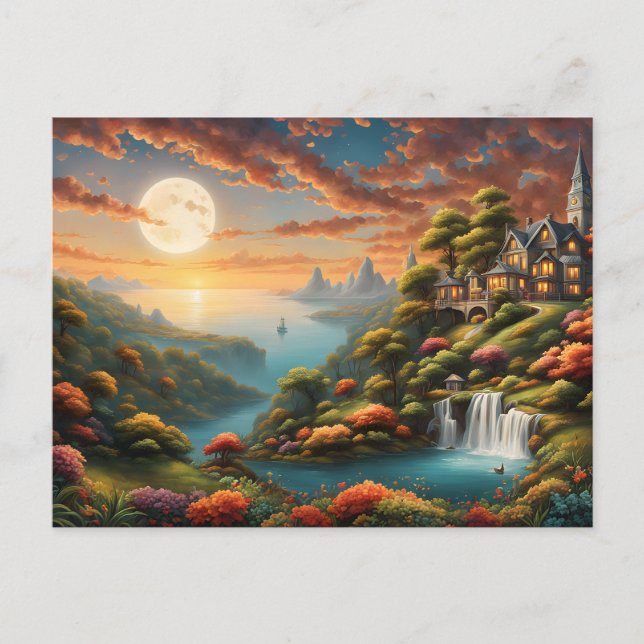 Fantasielandschaft Postkarte (Vorderseite)