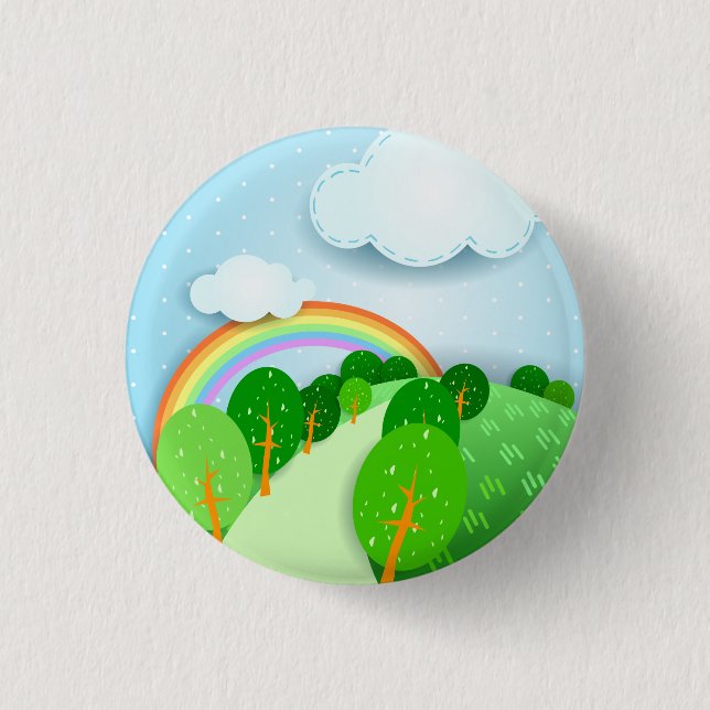 Fantasielandschaft, Schaltfläche Button (Vorderseite)