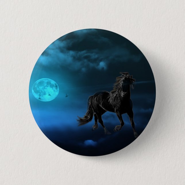 Fantasiepferd Button (Vorderseite)