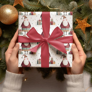 Fantasiereicher Weihnachtsmann-Wrap-Papier Geschenkpapier