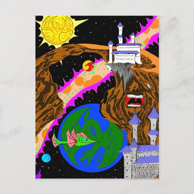 Fantasieverborgene Bilder Postkarte (Vorderseite)