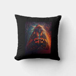 Fantasieversion eines Clown-Gesicht-Tigermottenfal Kissen