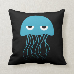 Fantasievolle Blaue Qualle Cartoon Kissen